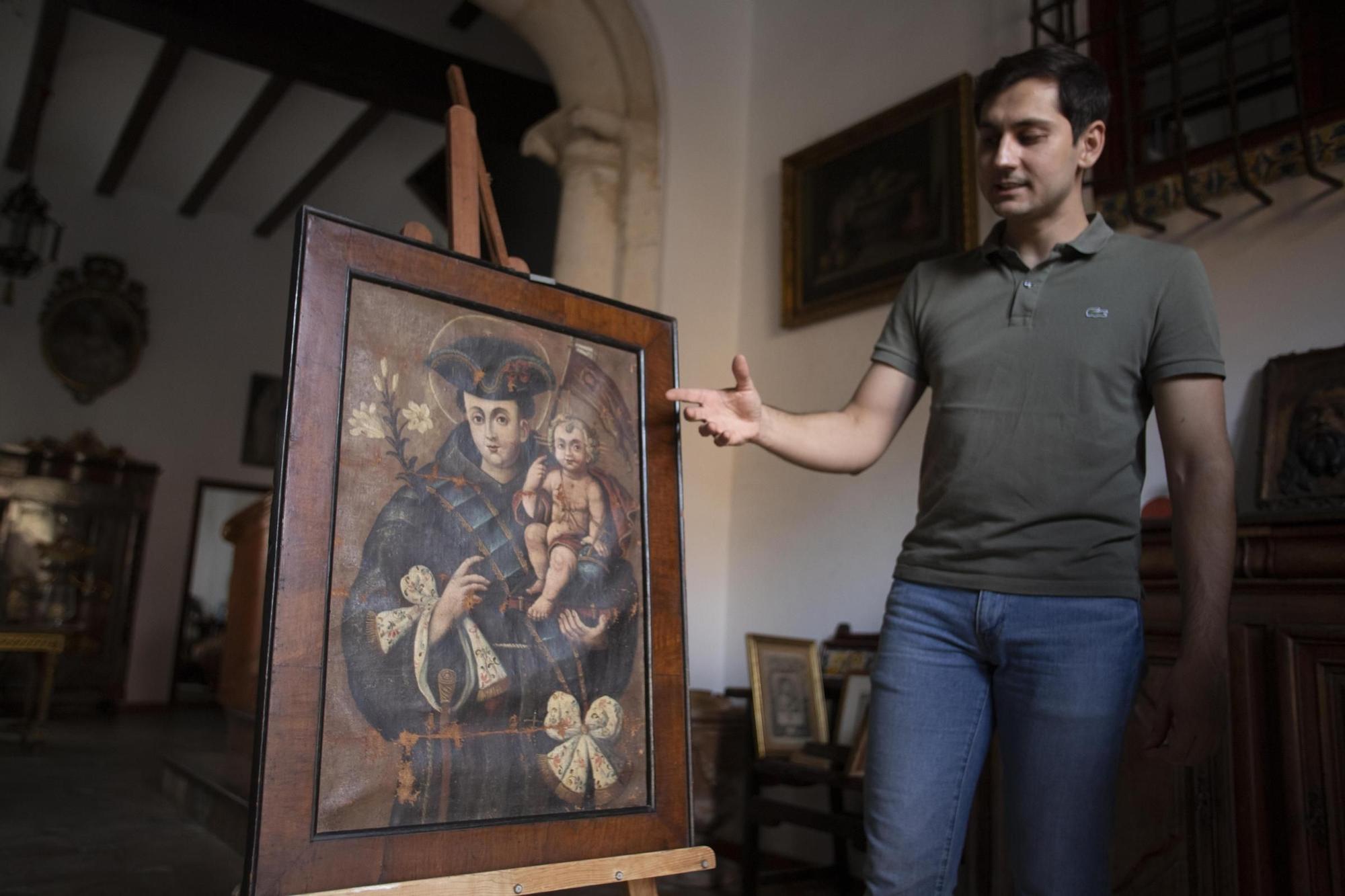 Un anticuario adquiere en Xàtiva un San Antonio de Padua pintado por el sobrino del retratista de Felipe V