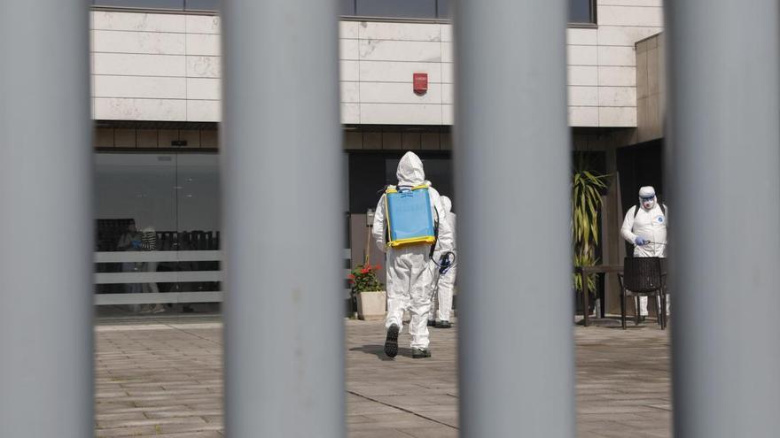 Una imagen del geriátrico de Piedras Blancas durante la pandemia