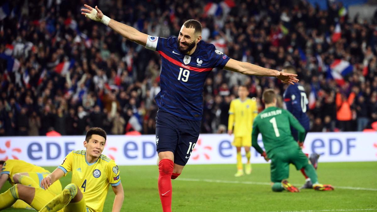 Benzema, protagonista en la goleada de Francia