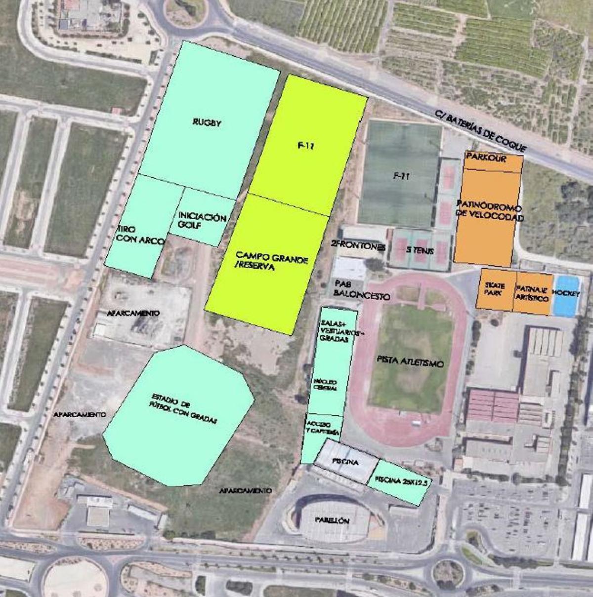 Planificación del polideportivo internúcleos de Sagunt en el plan estratégico.