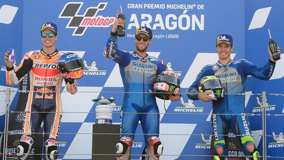 El podio español de MotoGP