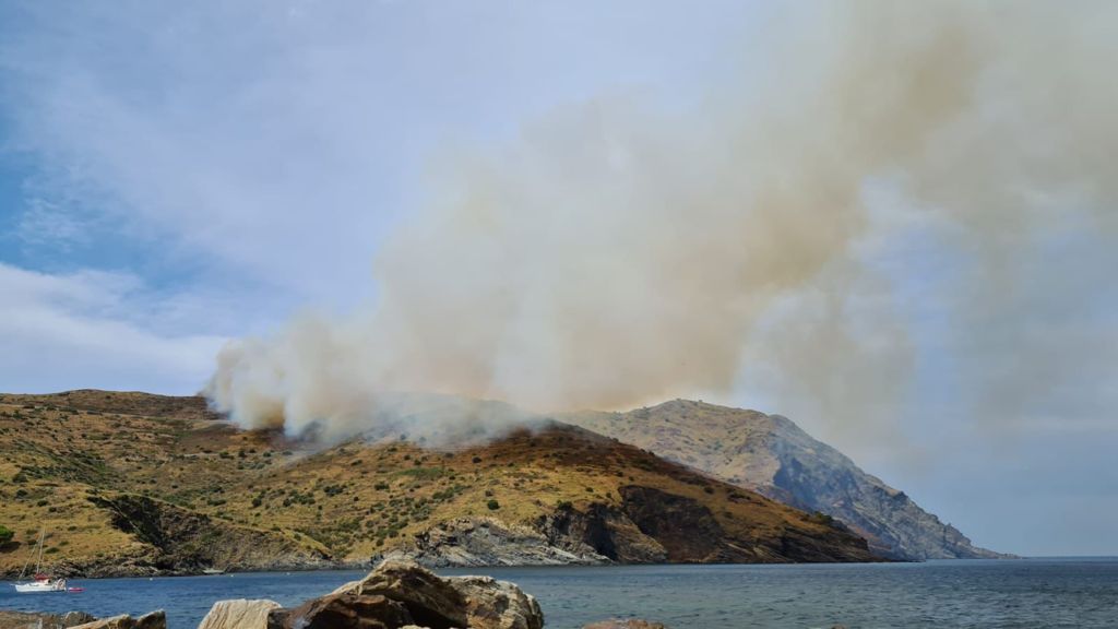 Incendi a Portbou