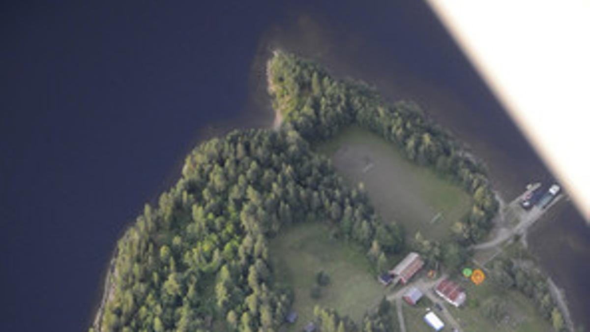Vista aérea de Utoya, del 21 de julio.