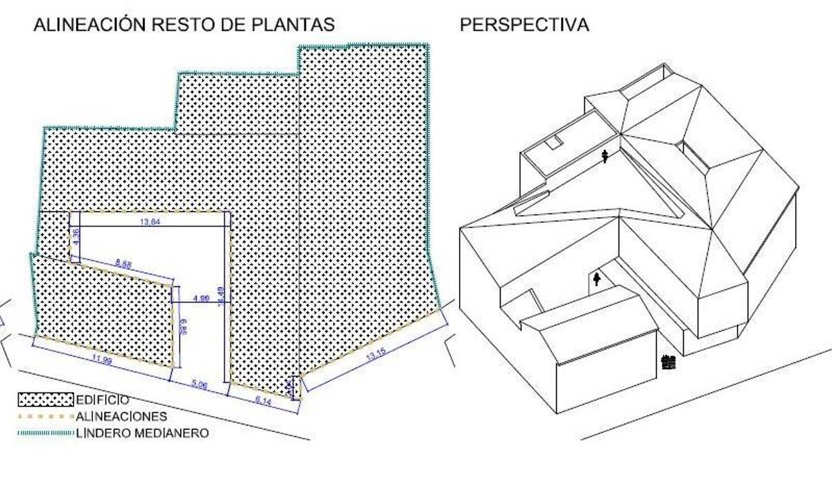 Detalle del proyecto de Centro de Interpretación de Cánovas.