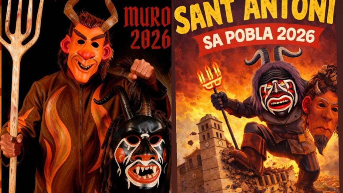 Sa Pobla decapita al 'dimoni murer' como respuesta al polémico cartel de Sant Antoni 2026
