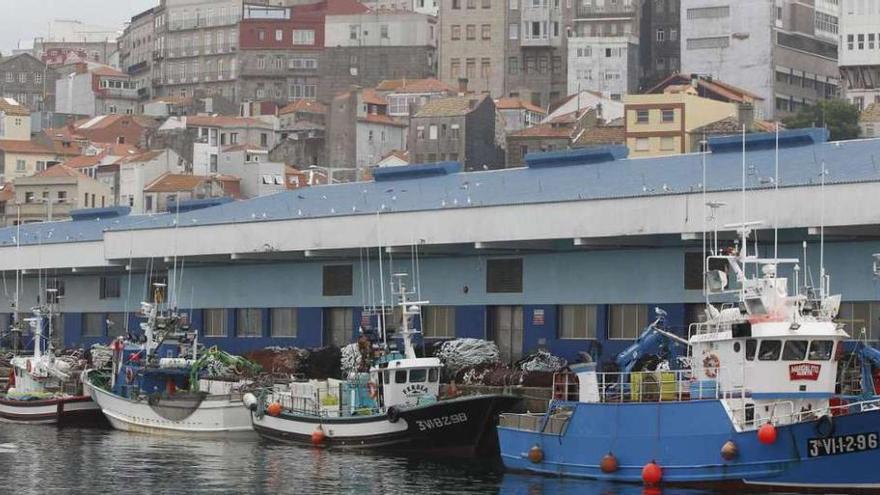 Cerqueros en el puerto pesquero de O Berbés.