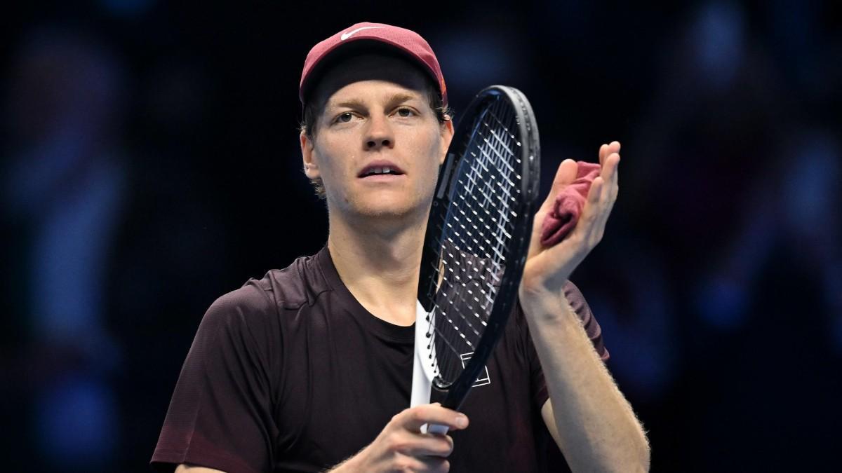 Jannik Sinner, celebrando la victoria ante Zverev
