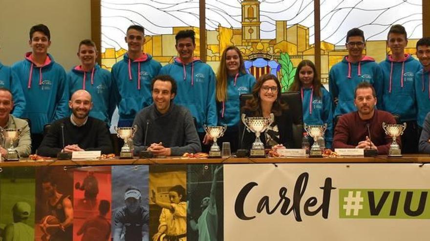 Presentación del campeonato, en Carlet.