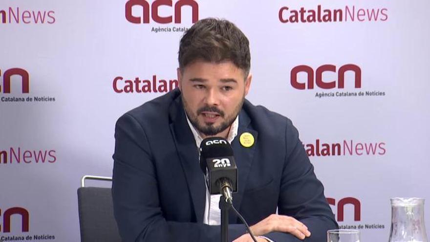 Rufián: "Los votos de ERC nunca son a cambio de nada"