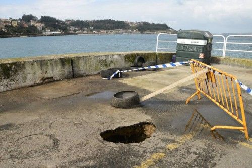 El temporal en el mar no causa daños, pero obliga a la flota a permanecer amarrada