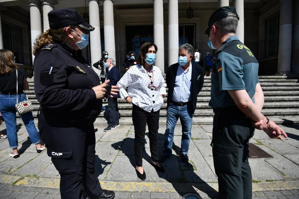 Pontevedra guarda un minuto de silencio por las víctimas del Covid-19