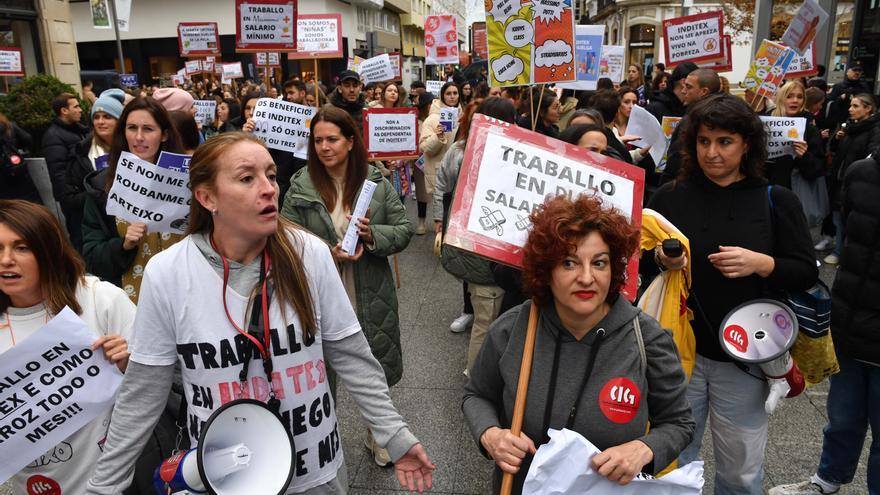 Dependientas de Inditex se manifiestan en A Coruña