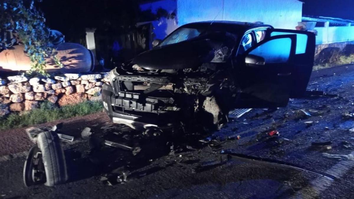 El Ford Ranger implicado en el accidente de tráfico mortal