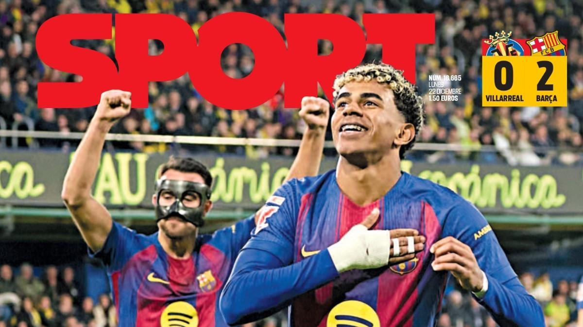 Esta es la portada de SPORT de hoy, lunes 22 de diciembre