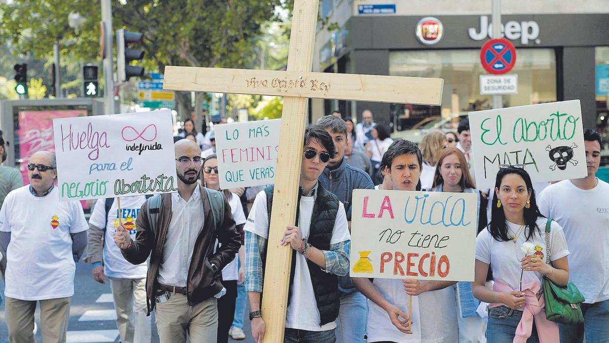 Manifestación en contra del aborto, celebrada el pasado mes de mayo en Madrid.