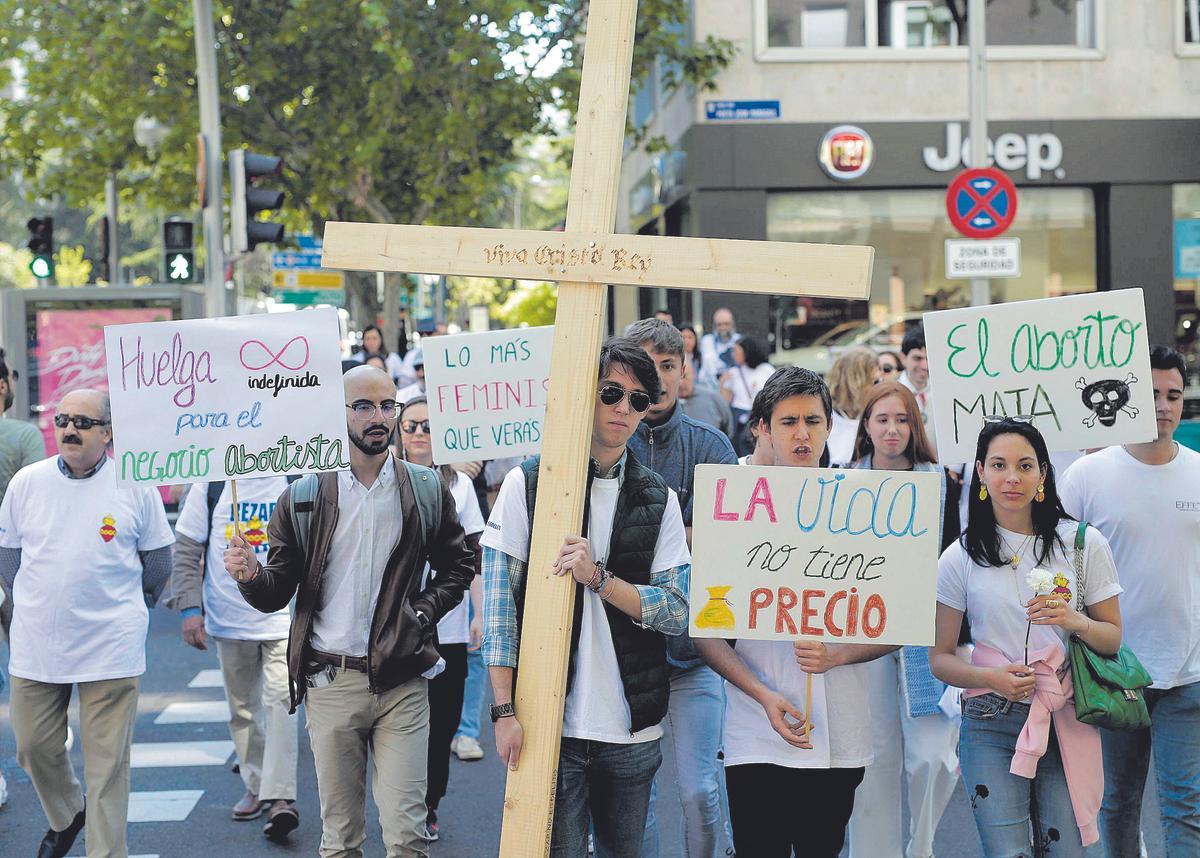 Manifestación en contra del aborto, celebrada el pasado mes de mayo en Madrid.