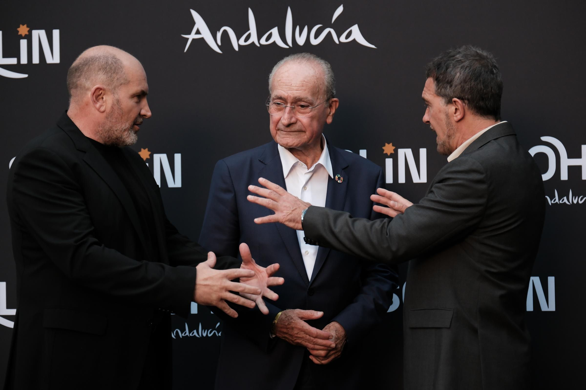 Photocall de la inauguración de Sohrlin Andalucía, el nuevo proyecto de Antonio Banderas y Domingo Sánchez de una escuela de artes escénicas.
