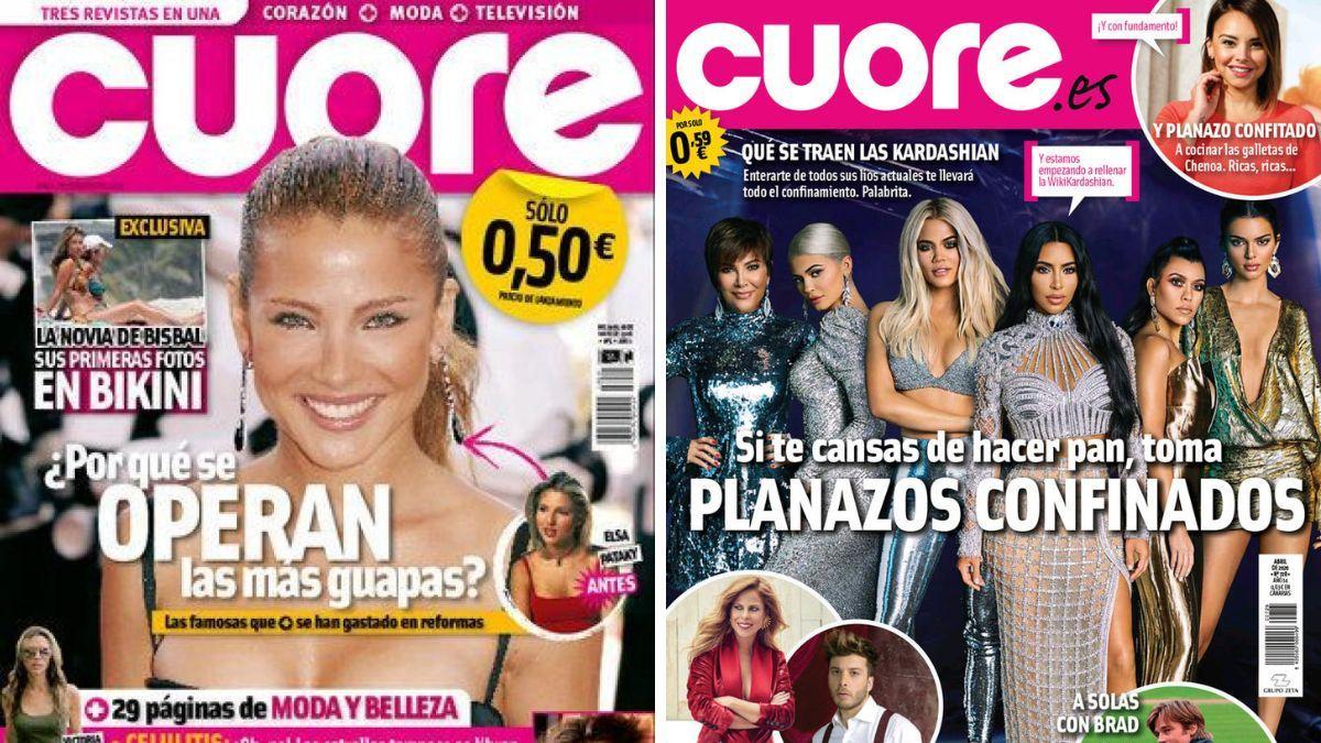 La primera y la última portada de Cuore en kiosko... ¡Cómo hemos cambiado todas!
