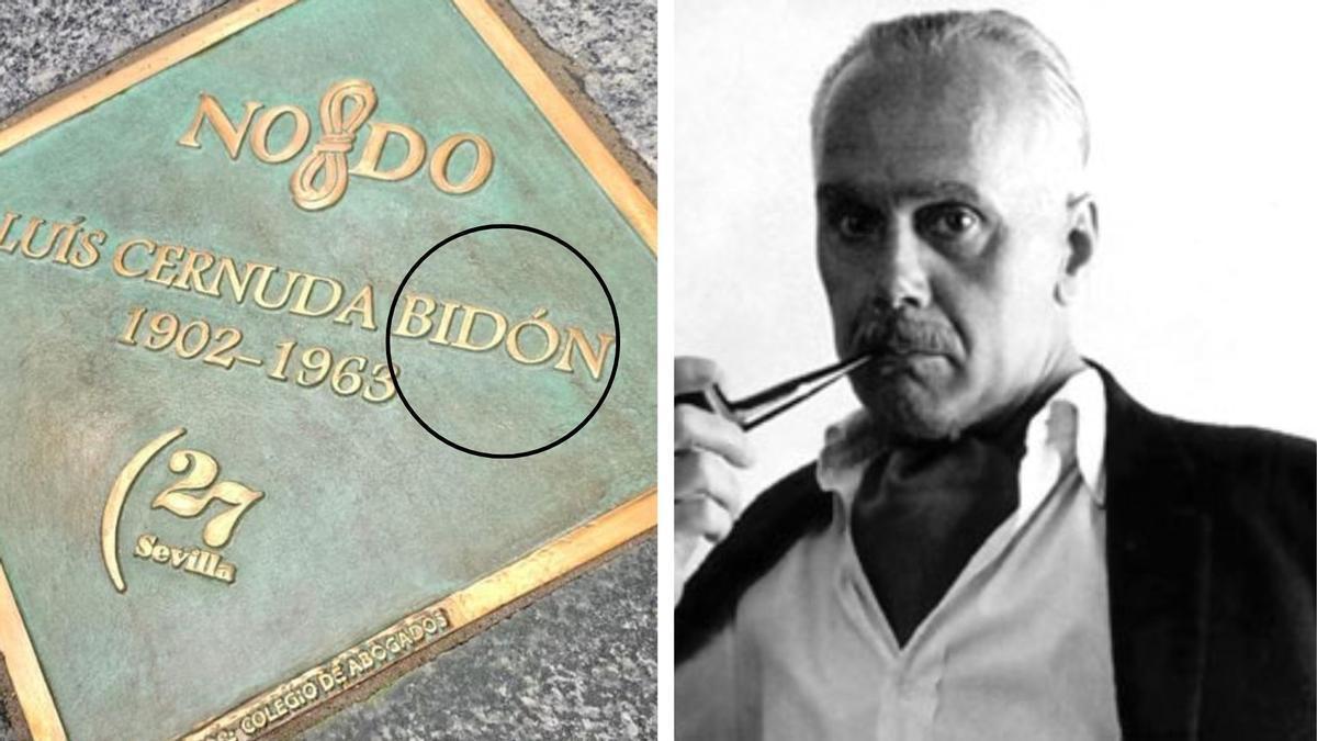 Piden que se sustituya por otra nueva la placa de Luis cernuda en el Paseo de los Poetas de Sevilla