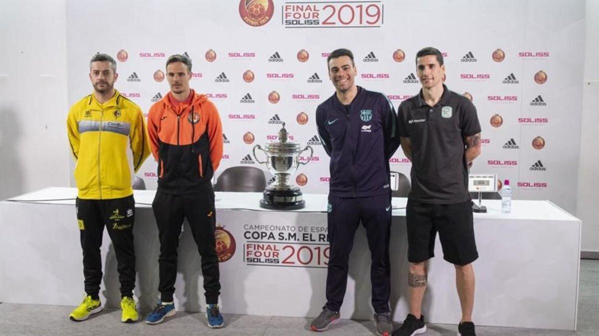 Los capitanes de los cuatro semifinalistas en la Copa del Rey