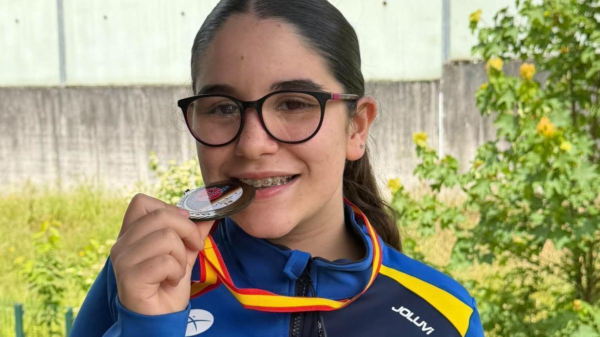 La joven deportista canguesa.