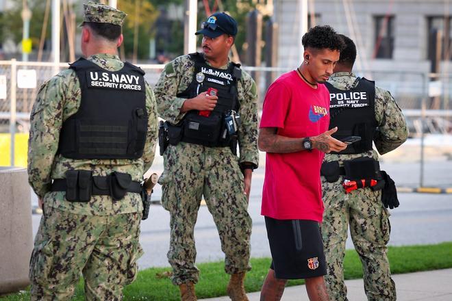 Así ha sido el entrenamiento del Barça en la Base Naval de la Marina de Annapolis para preparar el clásico