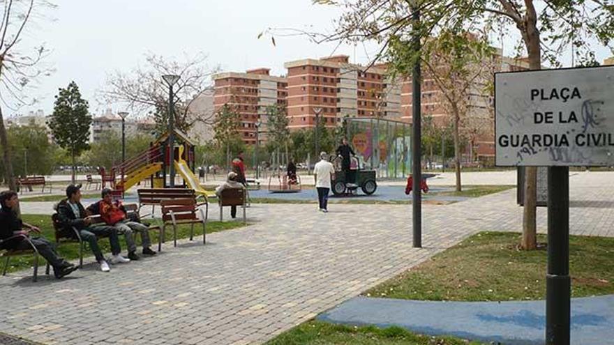 Plaza de la Guardia Civil, donde ocurrieron los hechos.