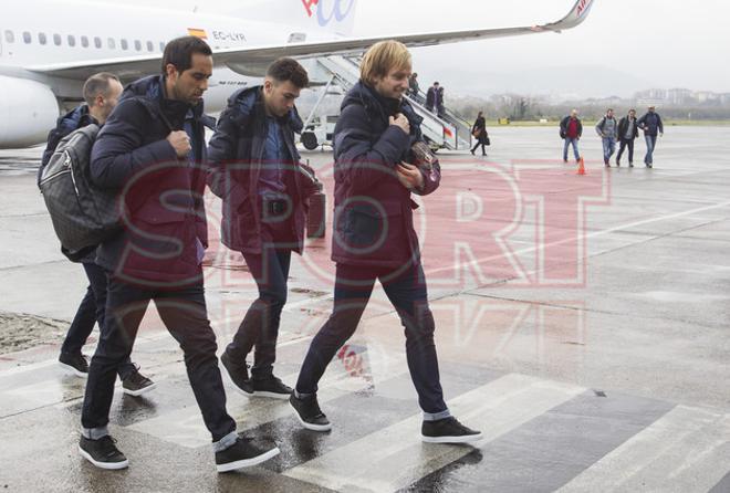 La lluvia recibió al Barça en Hondarribia