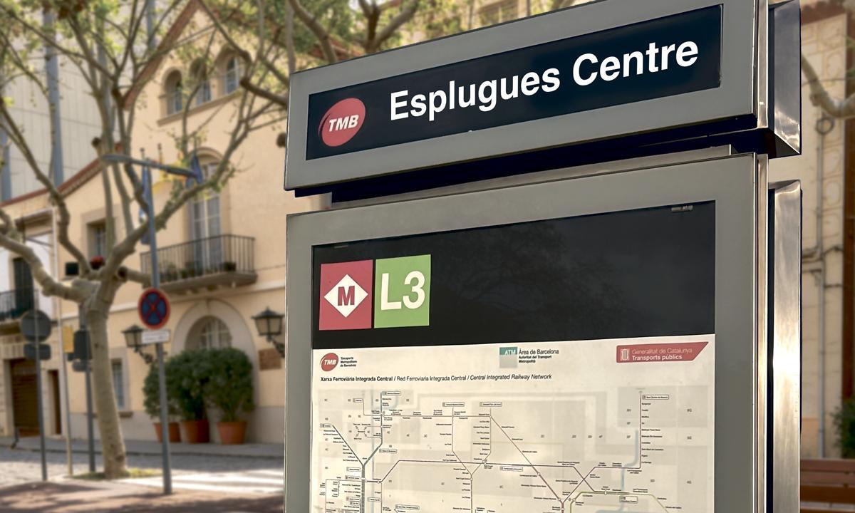 Imagen virtual de la futura Línea 3 del metro de Esplugues.