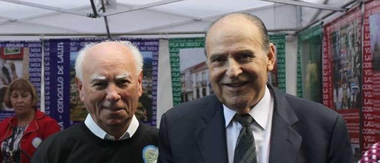 Adonis Pampín junto al también veterano dirigente lalinense Marcial Sánchez, en la reciente feria &#039;Buenos Aires celebra Galicia&#039;.