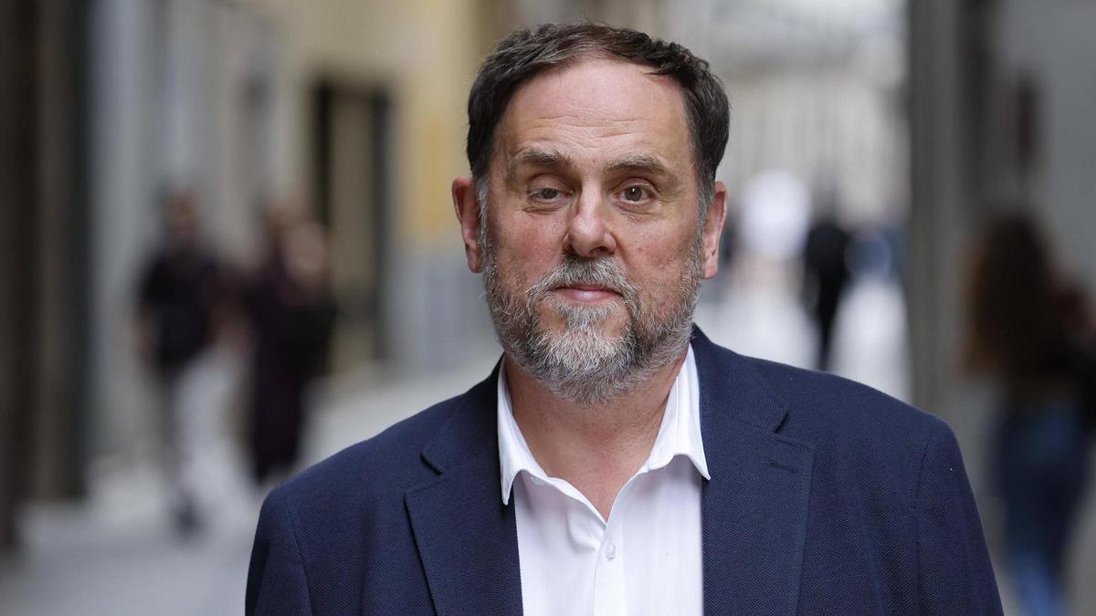 Oriol Junqueras, al centre de Girona.