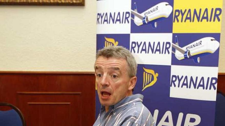 El presidente de Ryanair ayer en Alicante