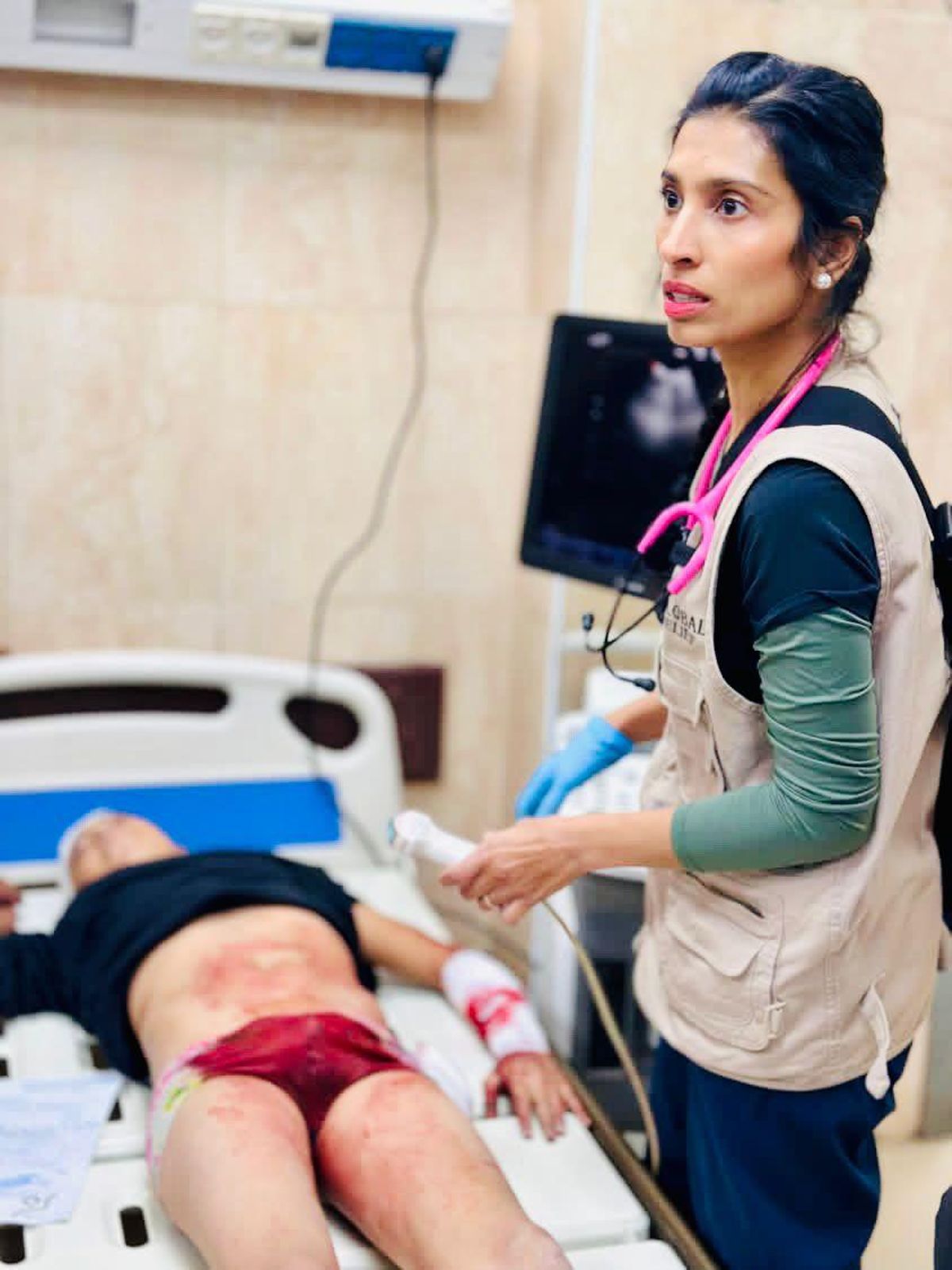 La médico estadounidense Mimi Syed en Gaza