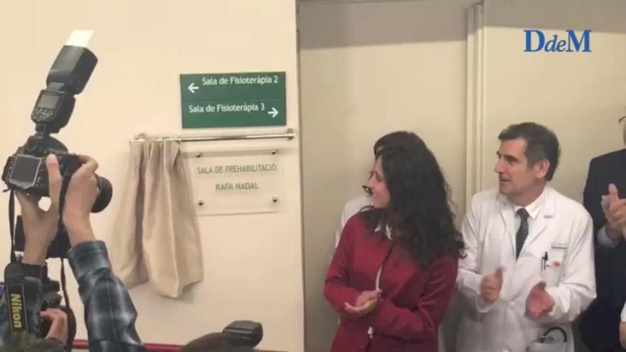 Xisca Perelló inaugura una sala en honor a Rafa Nadal en el Hospital Clínic de Barcelona