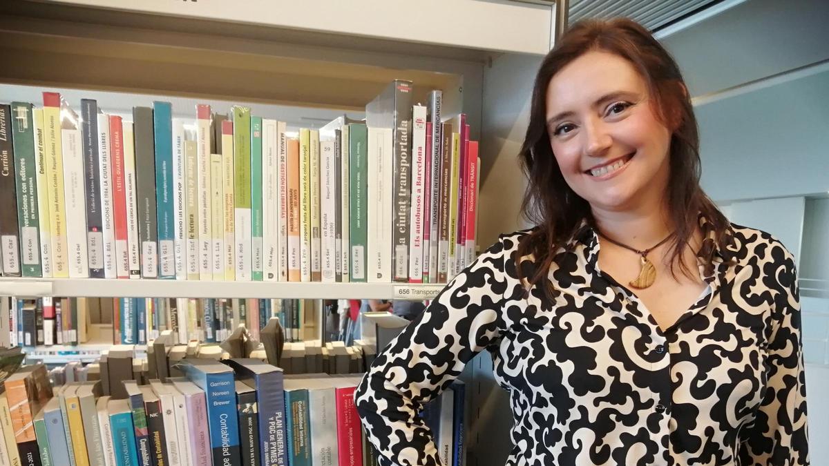 Eva Comas-Arnal, este martes en la Biblioteca Agustí Centelles de Barcelona