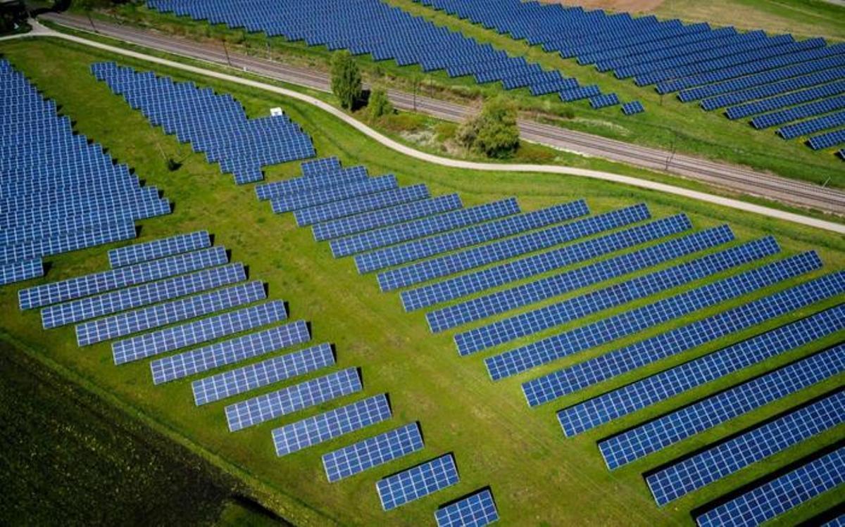 Generación de energía fotovoltaica en China.