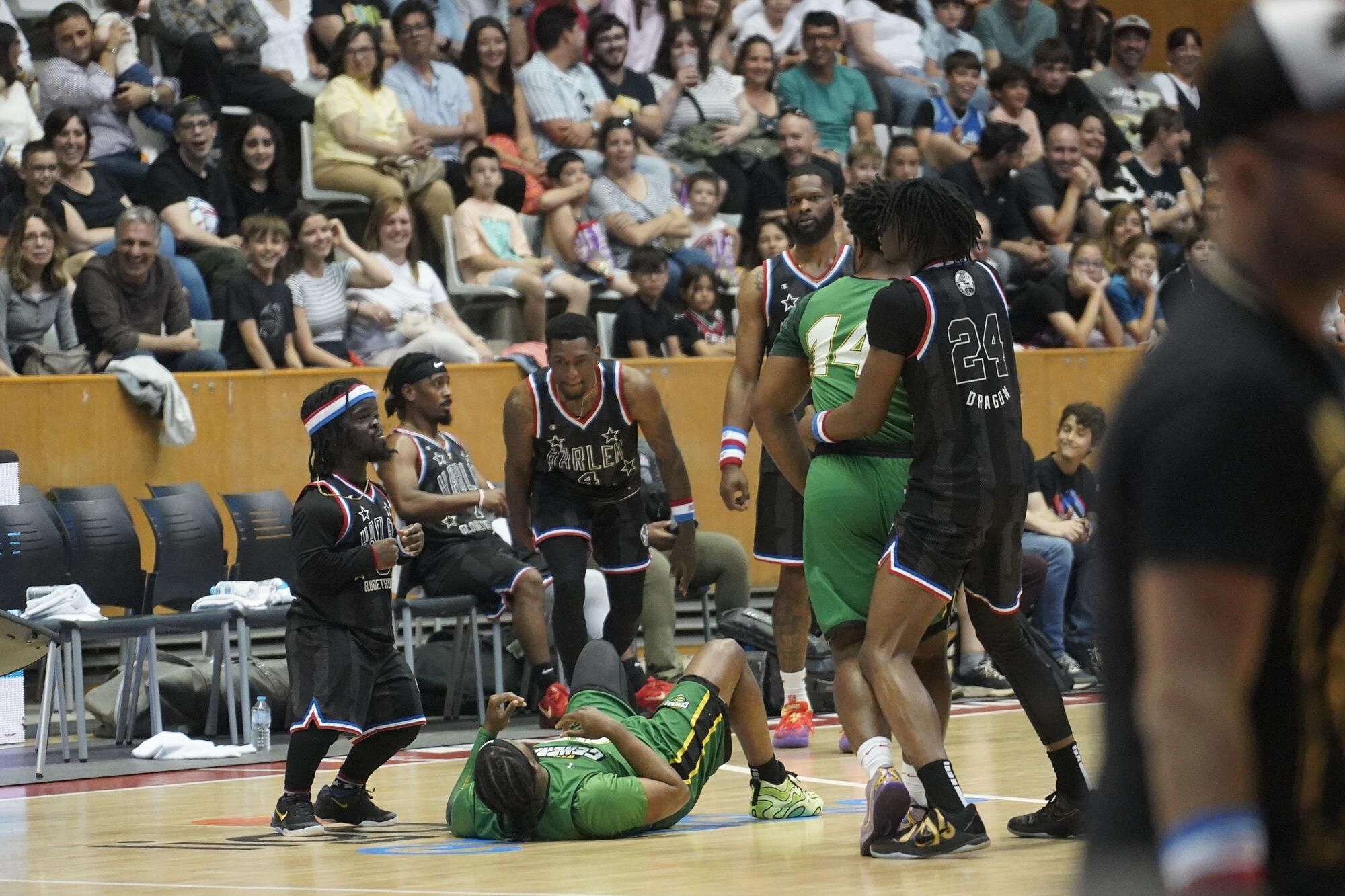 Girona. Fontajau partit dels Harlem Globetrotters