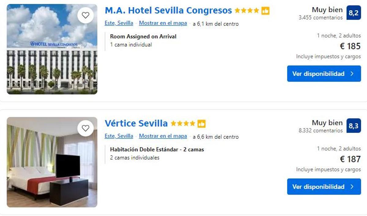 Hoteles en Sevilla Este más económicos