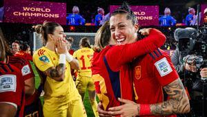 Jenni Hermoso, en la celebración del Mundial.