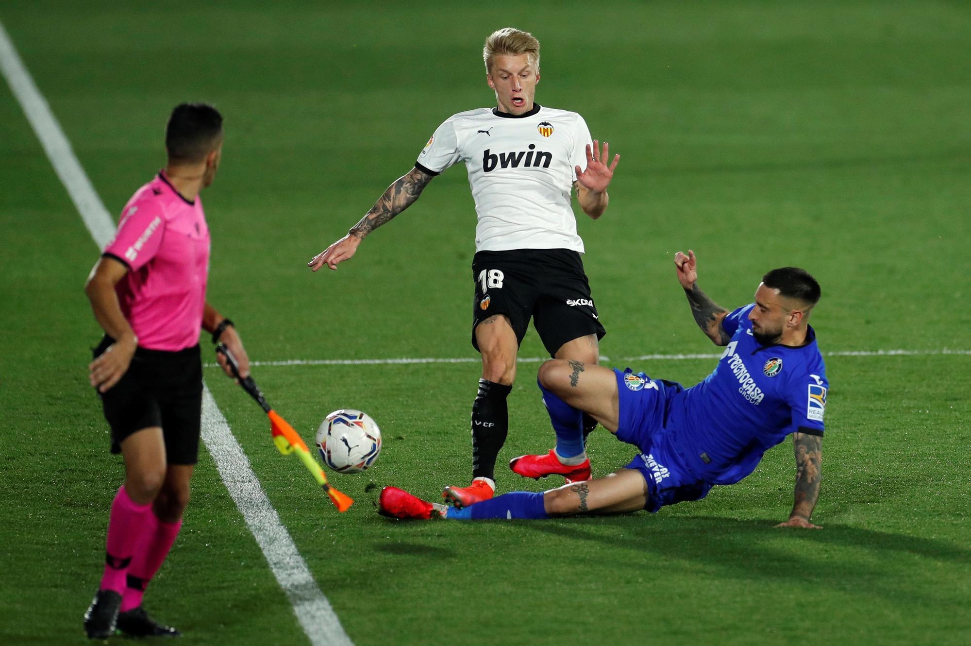 Las imágenes del partido entre el Getafe y el Valencia CF