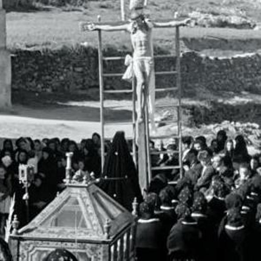 Procesion de Bercianos. La cámara del cineasta español también captó la esencia de la procesión del Viernes Santo en Bercianos.