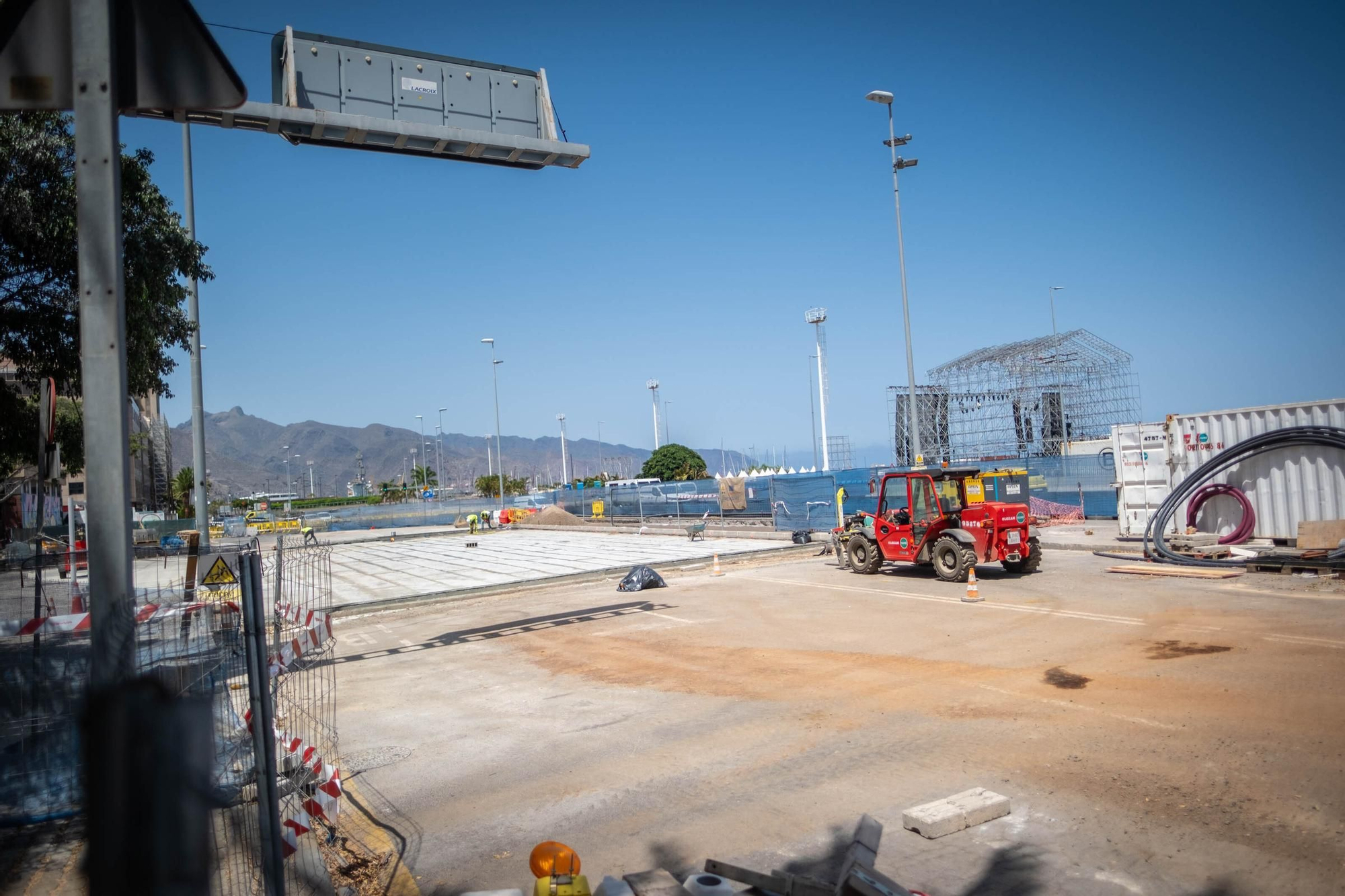 Obras en la avenida Marítima de Santa Cruz de Tenerife