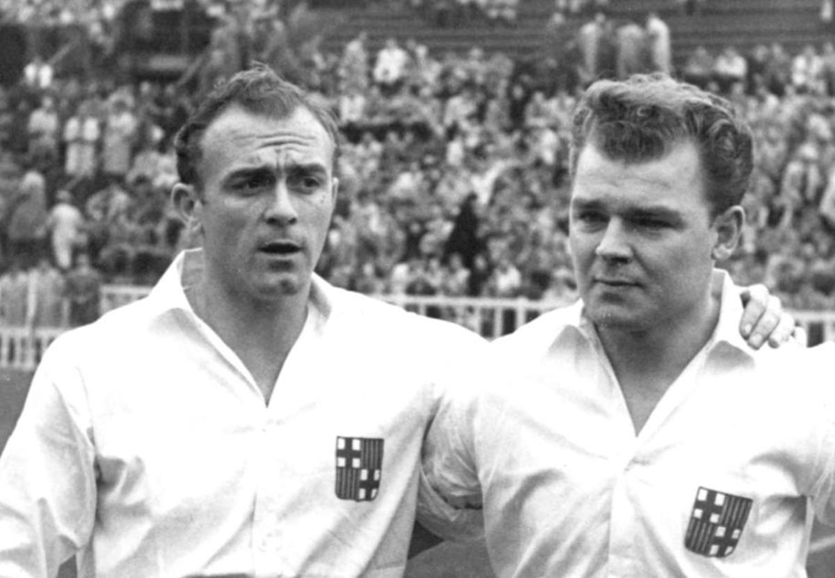 Di Stefano y Kubala jugaron juntos con la camiseta de la selecció catalana