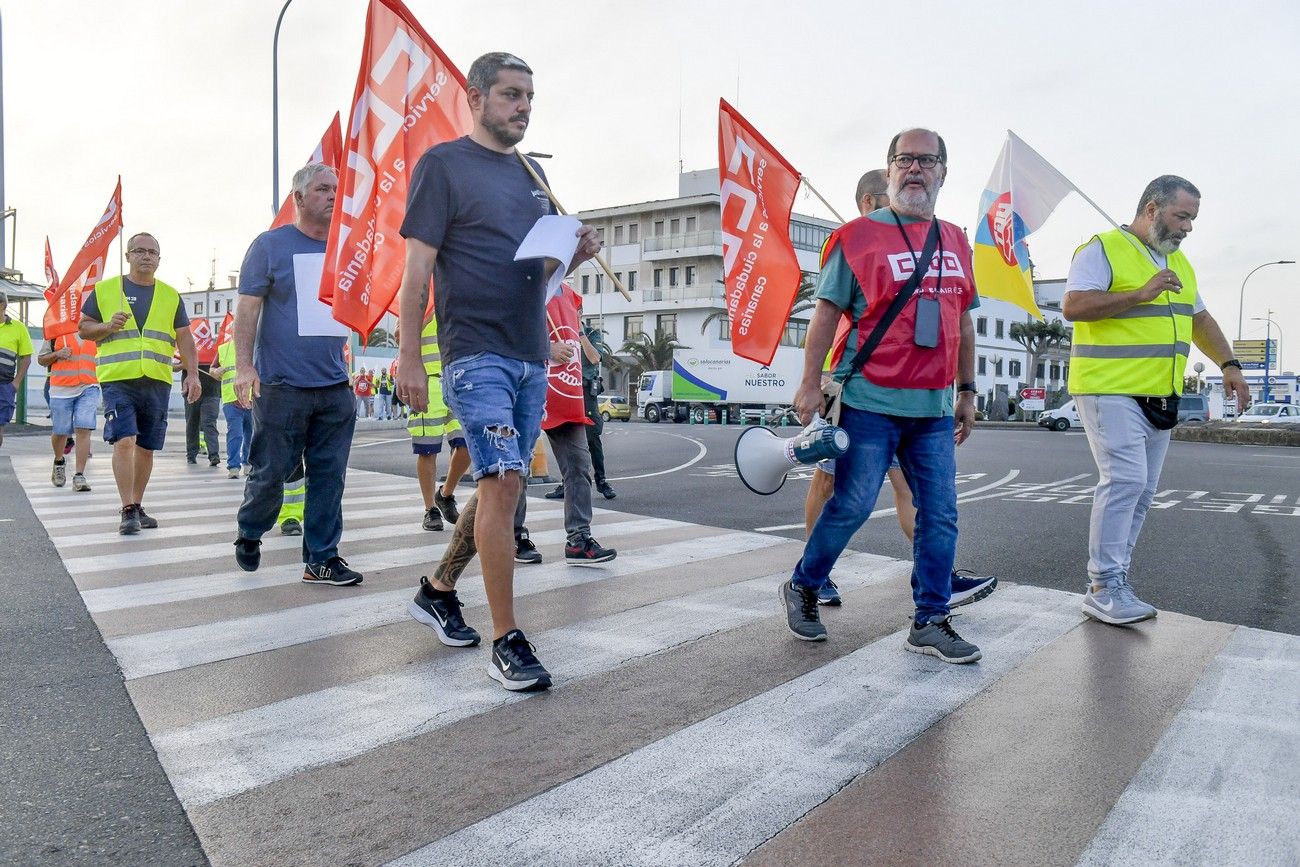 La primera jornada de la huelga de transporte no deja incidencias destacables en Las Palmas