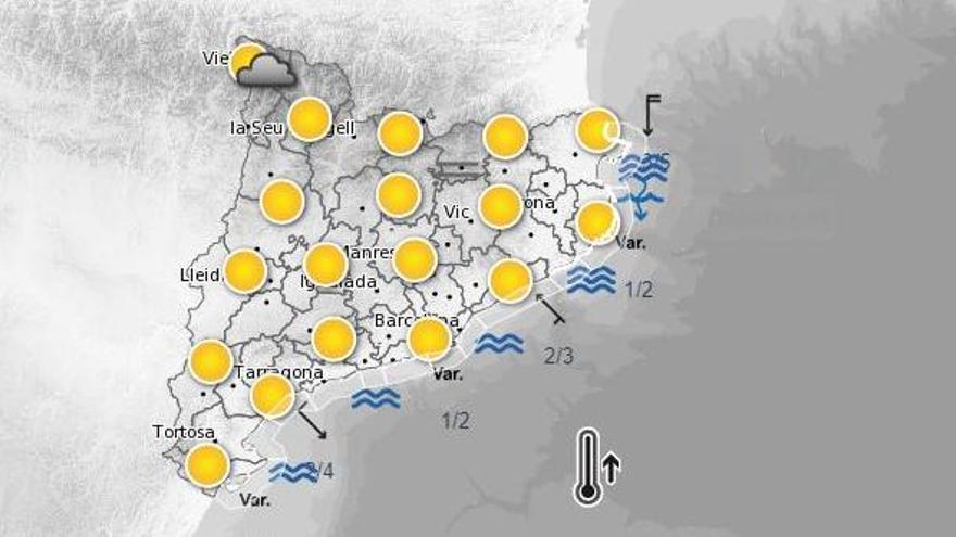 La previsió del Servei Meteorològic de Catalunya