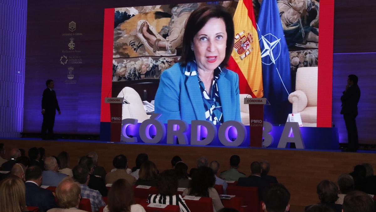 Margarita Robles, ministra de Defensa, en el Foro de la Base Logística del Ejército organizado por Diario CÓRDOBA.