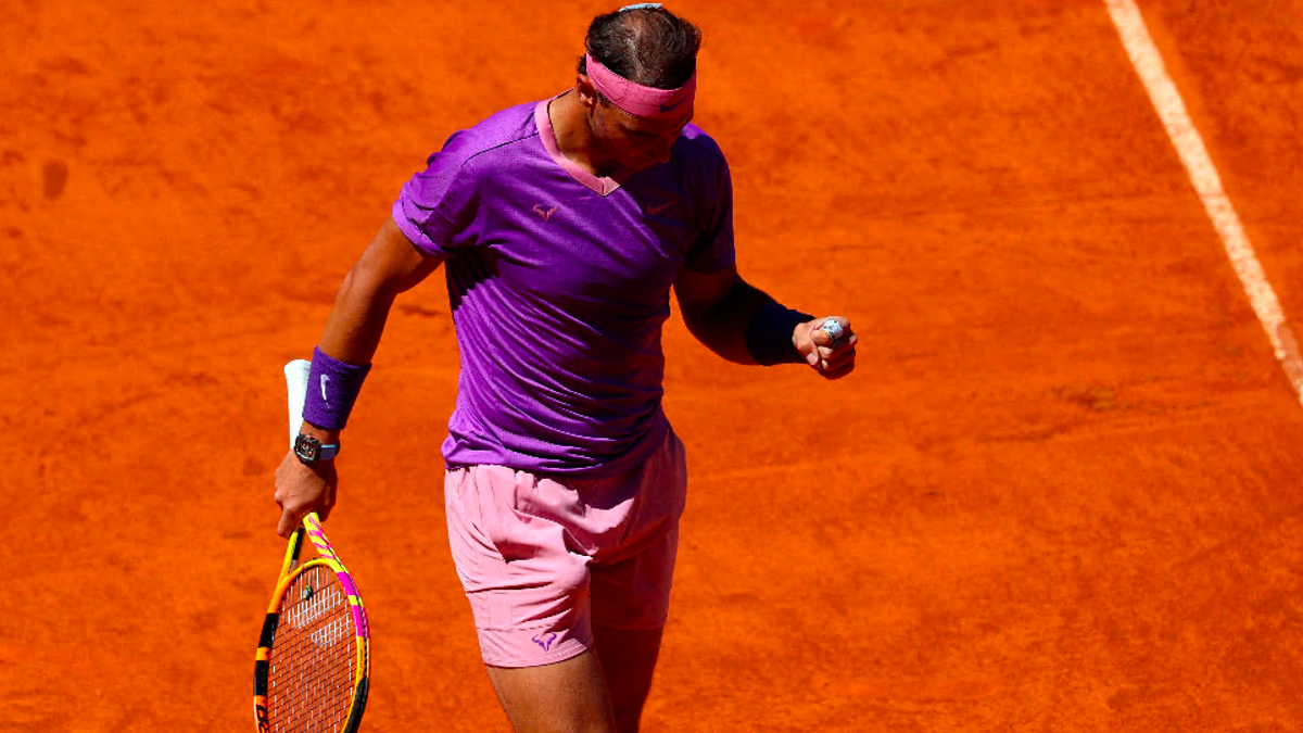 Nadal celebra un punto del partido de dieciseisavos