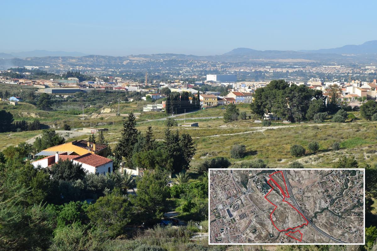 Uno de los terrenos en Molina de Segura, detrás de la zona de Cañada de las Eras, donde se podrían construir más viviendas.