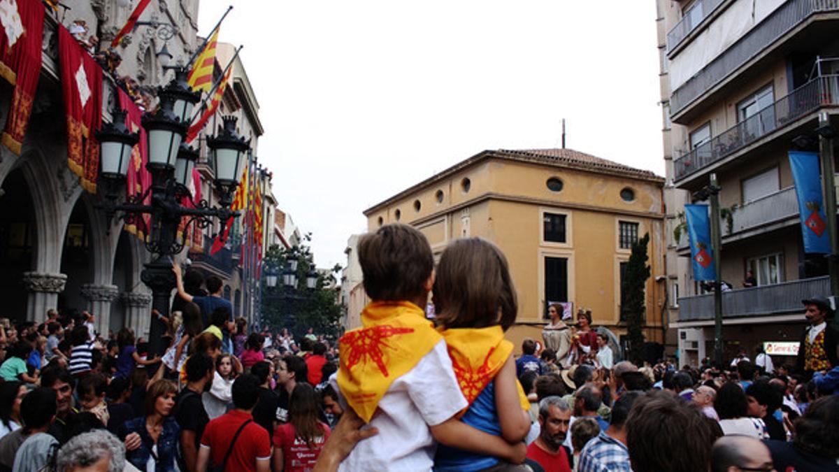 Aspecto del Raval de Montserrat de Terrassa, este viernes por la tarde.