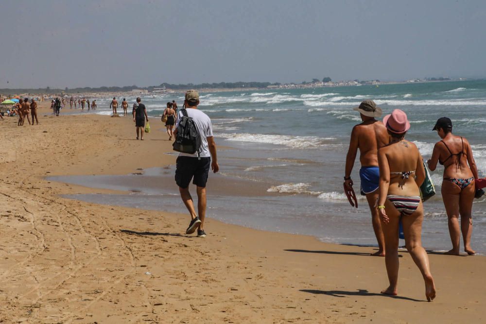 Tramo de la playa de Guardamar donde una pareja murió ahogada